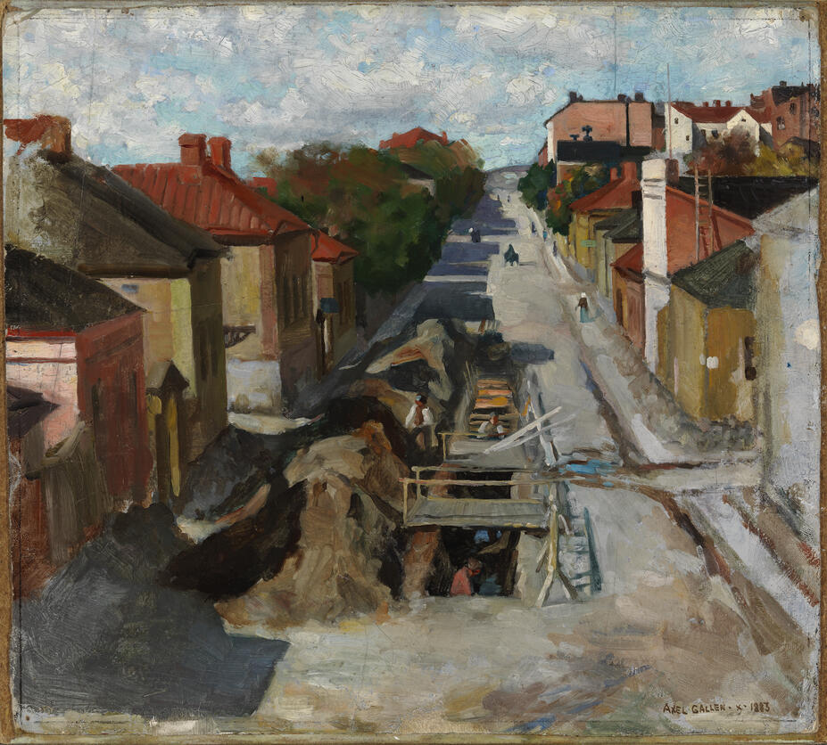 Akseli Gallen-Kallela: Näköala Fredrikinkadulta, 1883