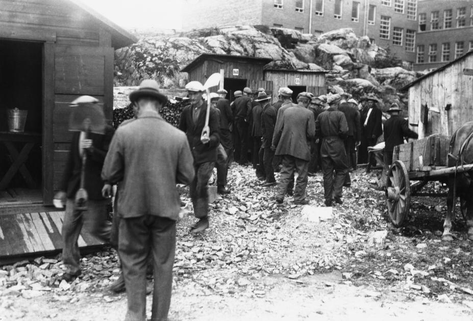 Rakennustyömaa 1930-luvulla