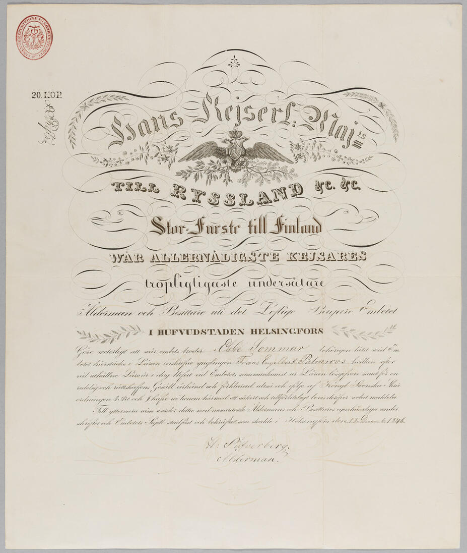Kisällinkirja 18.12.1846