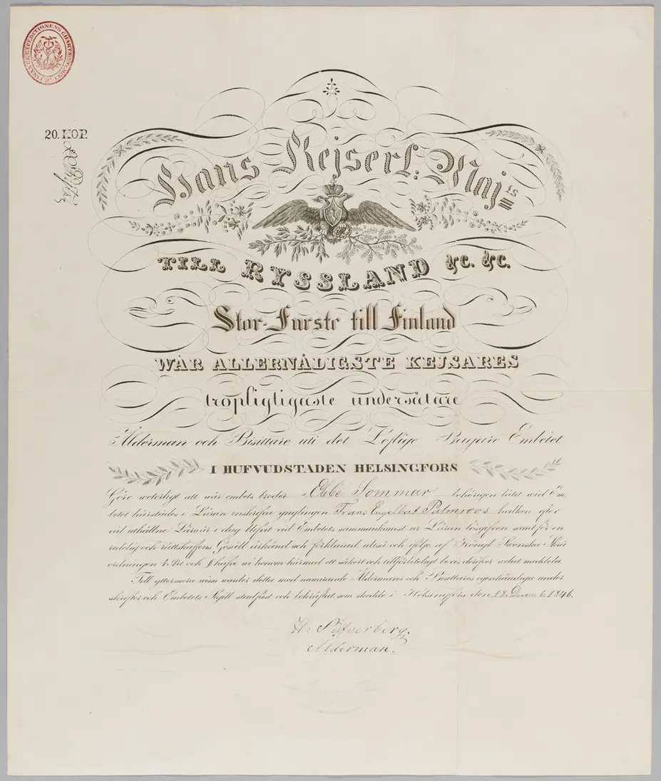 Kisällinkirja 18.12.1846