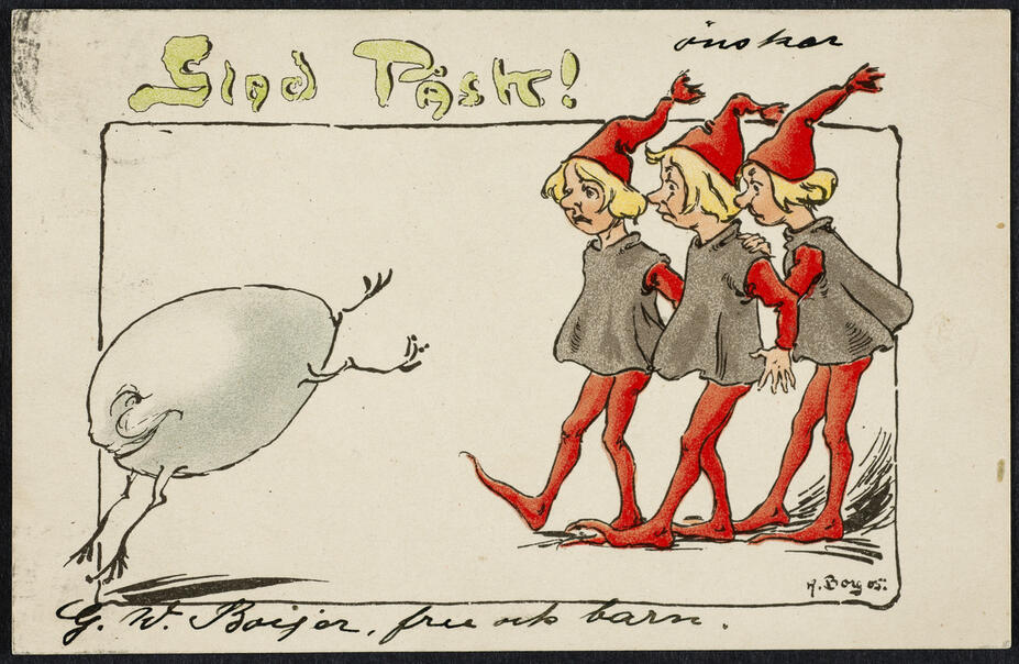 Pääsiäiskortti vuodelta 1906