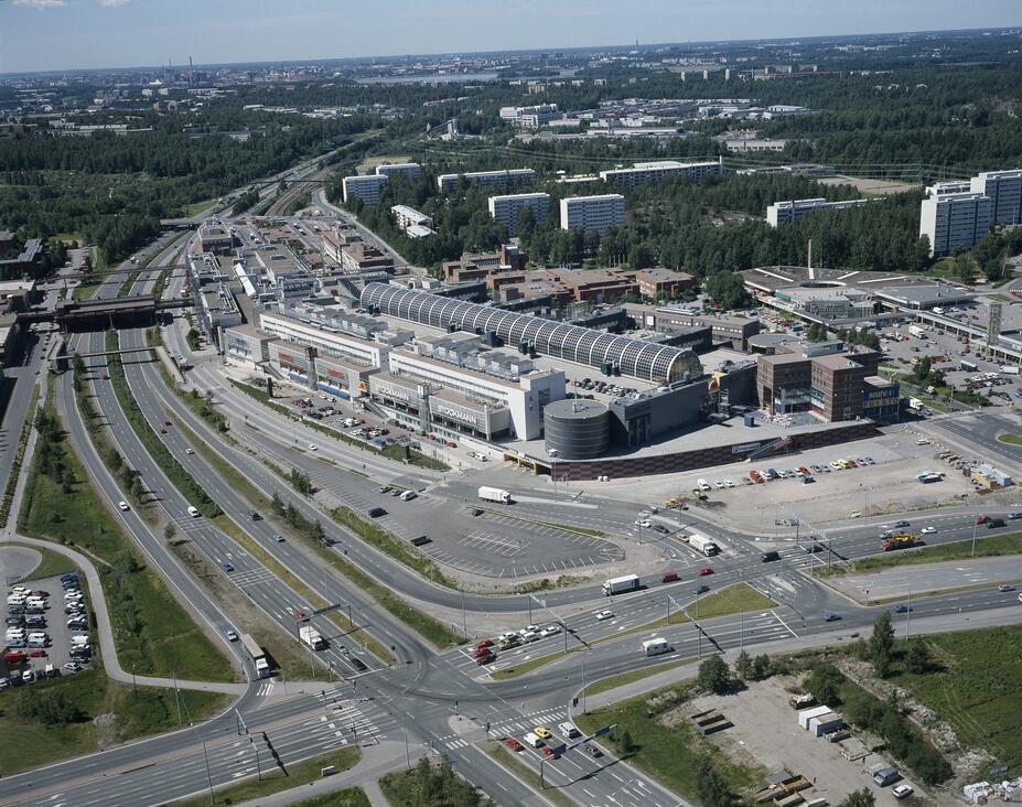 Itis på flygbild efter ombyggnaden av år 1994
