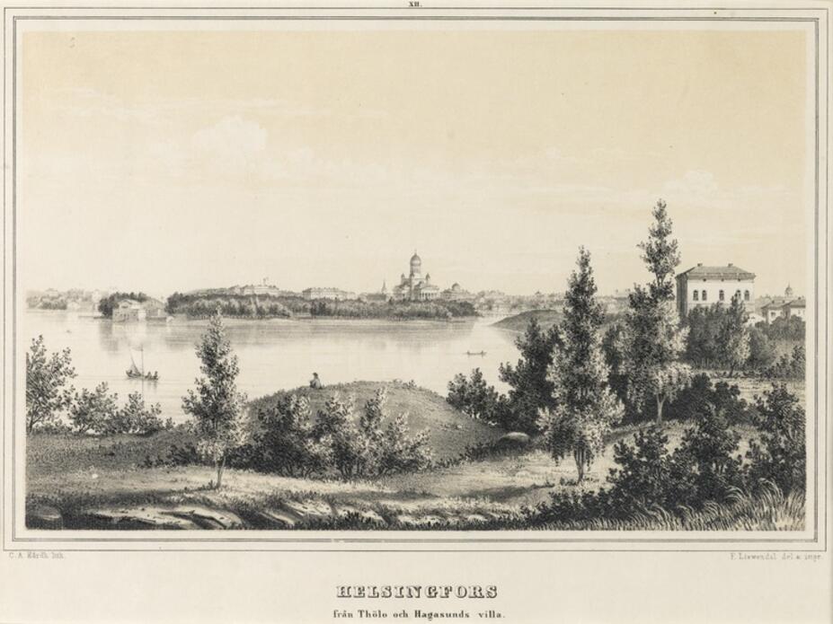 Helsingfors sett från Tölö 1859
