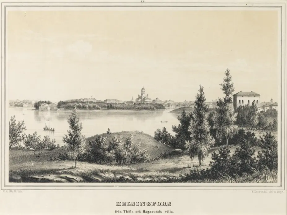 Helsinki nähtynä Töölöstä, 1859