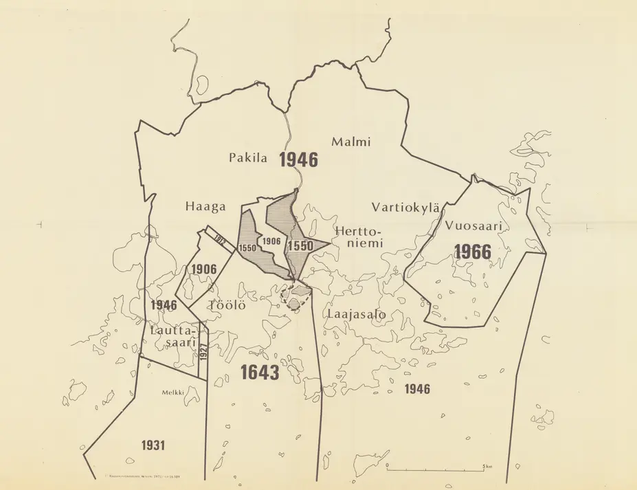 Expanderingen av Helsingfors stad 1550–1966