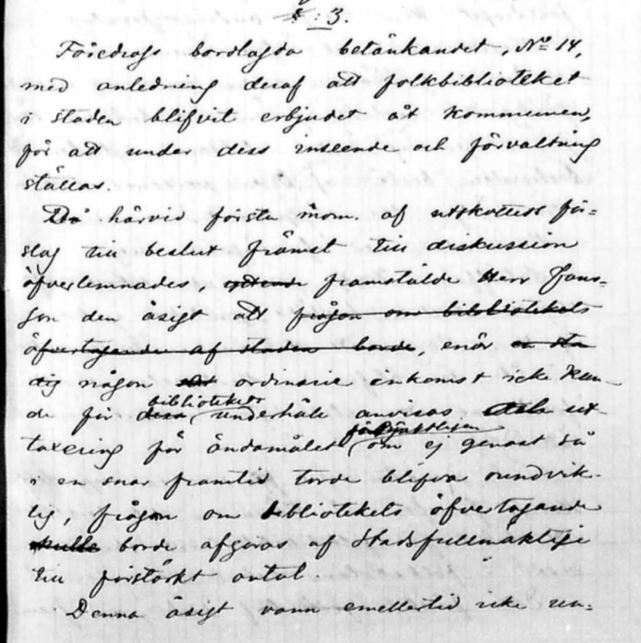 Ote kaupunginvaltuuston pöytäkirjasta 1876