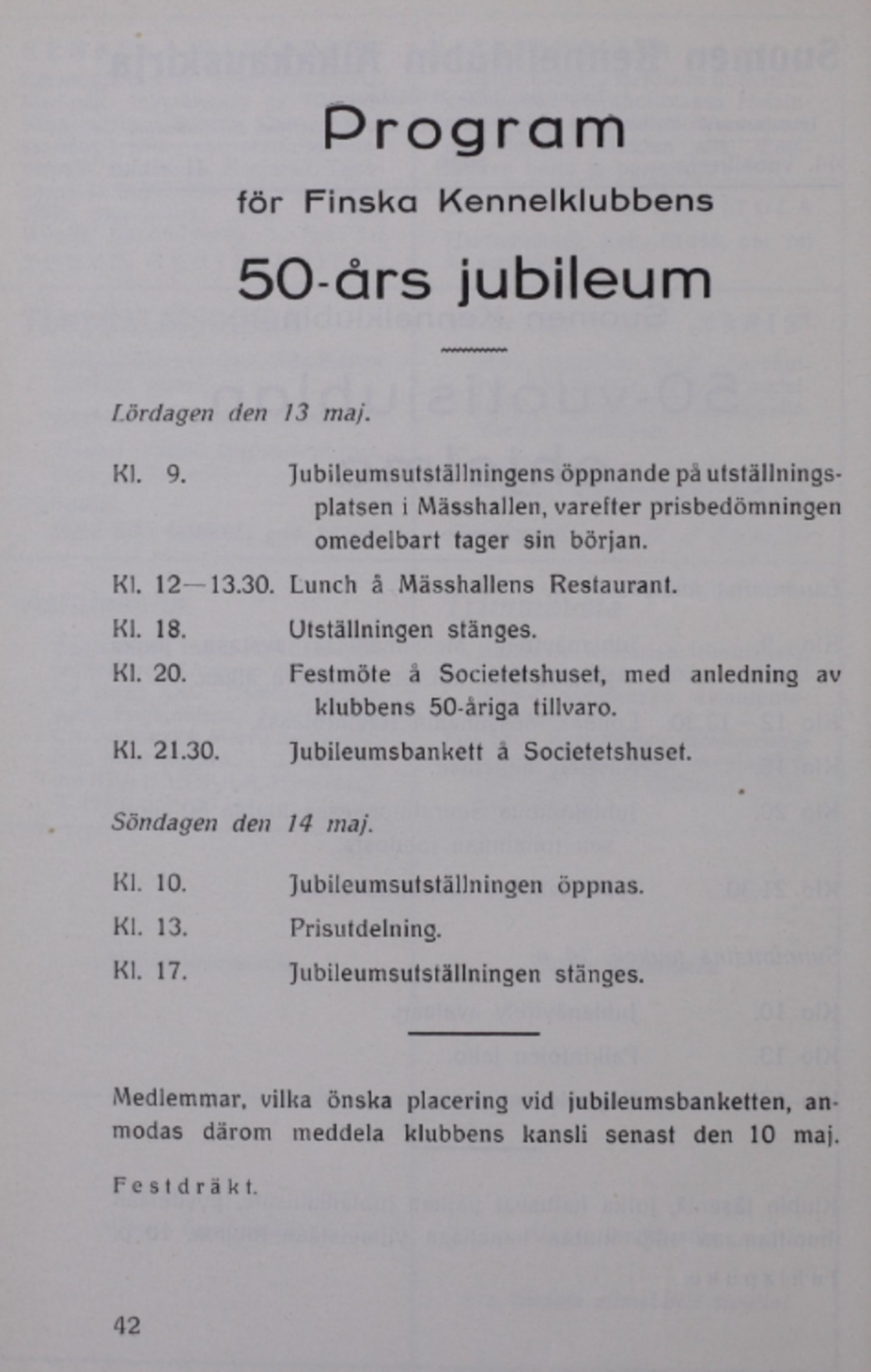 Kennelklubbens 50-årsjubileum