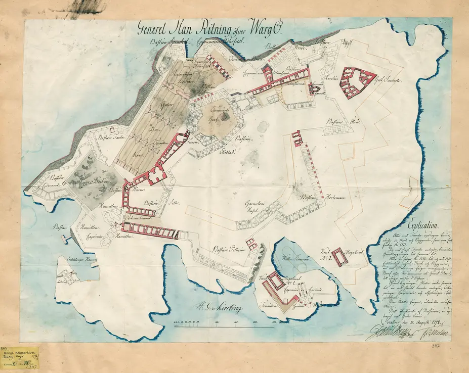 Viaporin Susisaaren kartta 1792