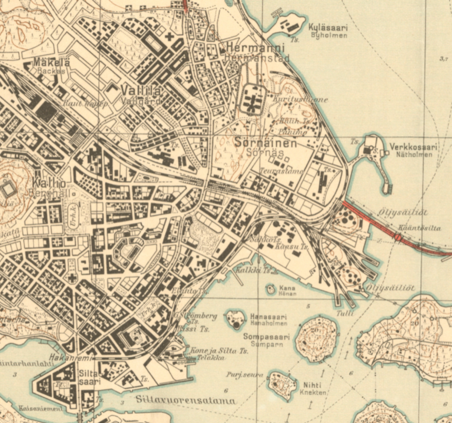 Sörnäs karta 1932
