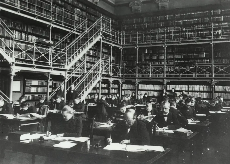 Tutkijasali vuonna 1901
