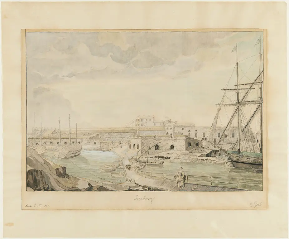 Vy från Sveaborg på 1760-talet