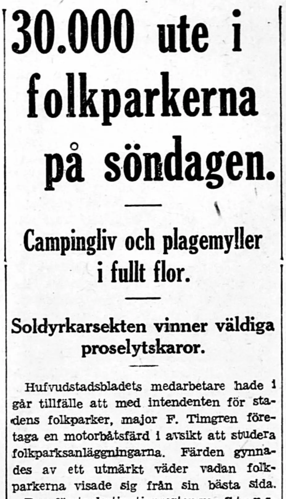 Vimmel i folkparkerna