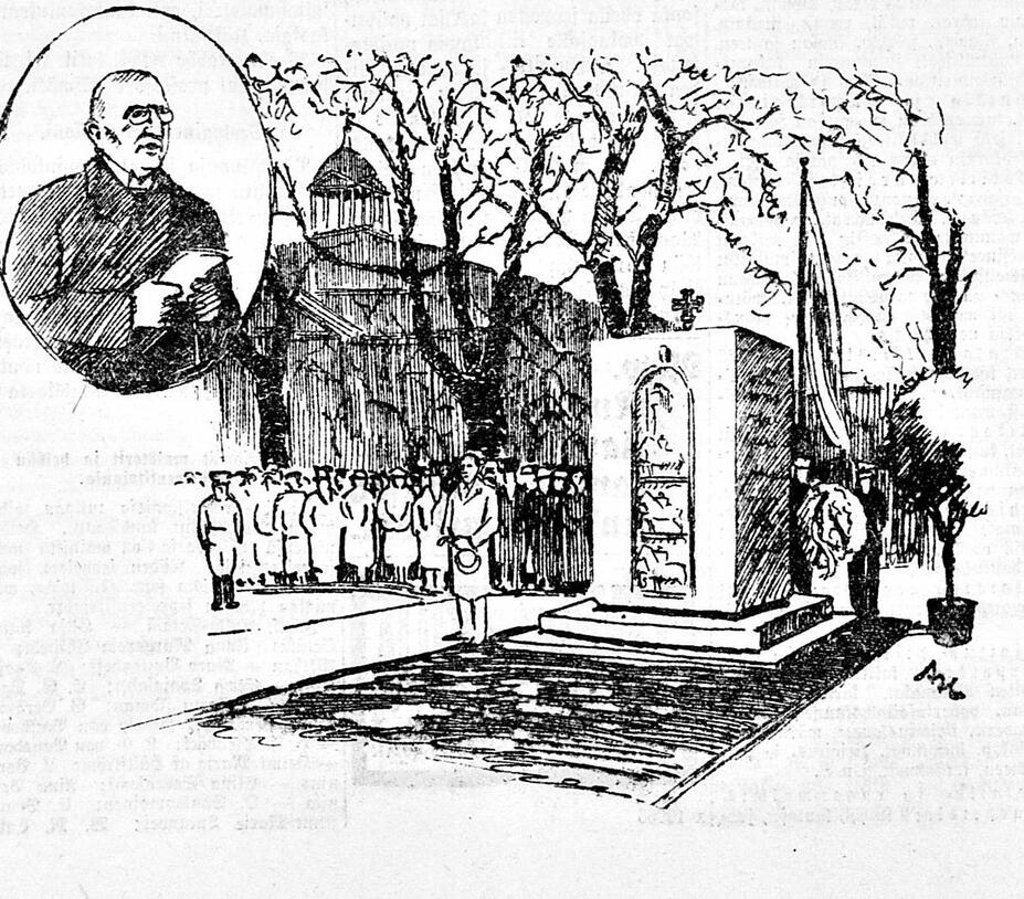 Illustration till Helsingin Sanomats artikel om avtäckningsceremonin