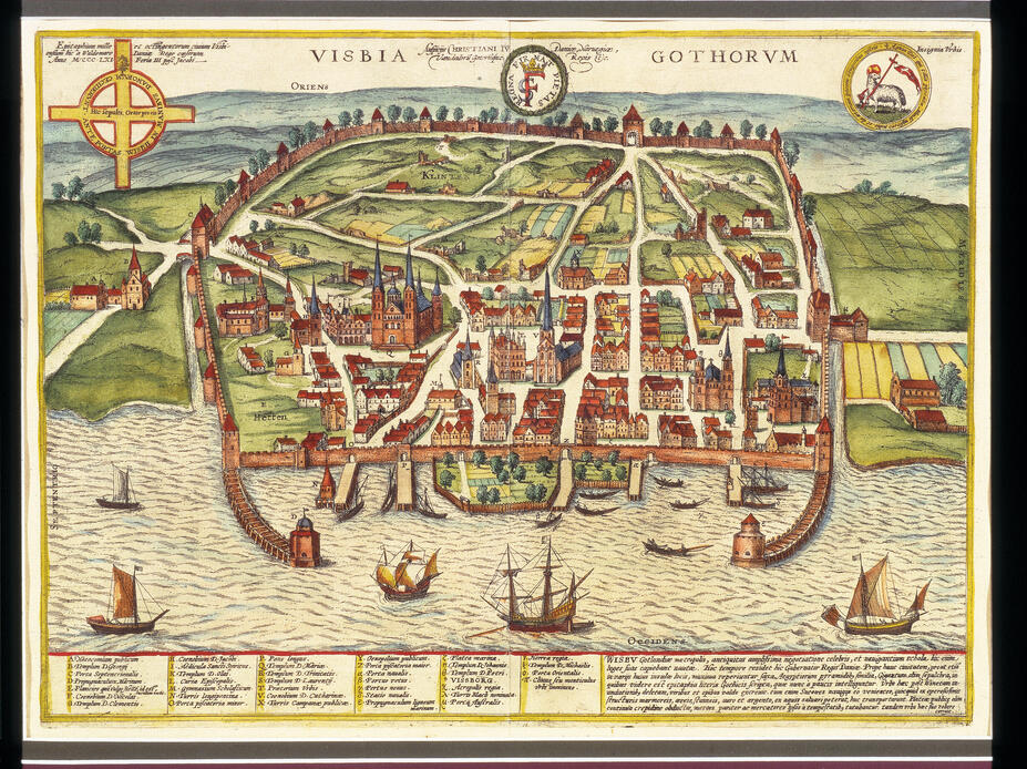 Karta över Visby
