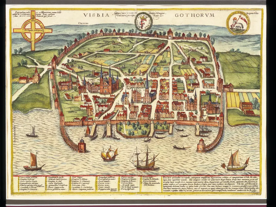 Karta över Visby