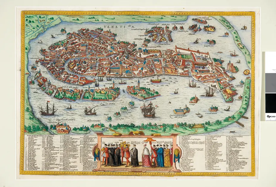 Karta över Venedig