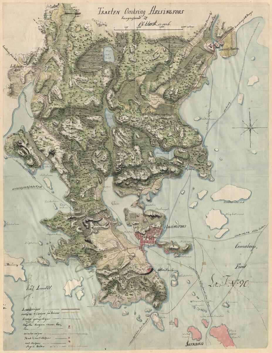 Af Klerckerin kartta vuodelta 1776