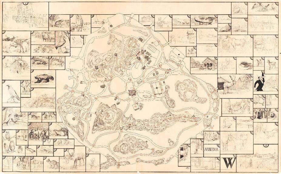 Korkeasaaren eläintarhan opaskartta