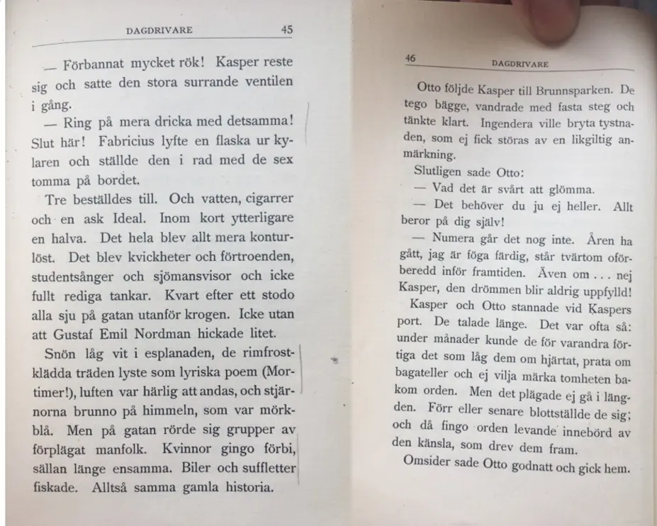 Dagdrivare, s. 45–46