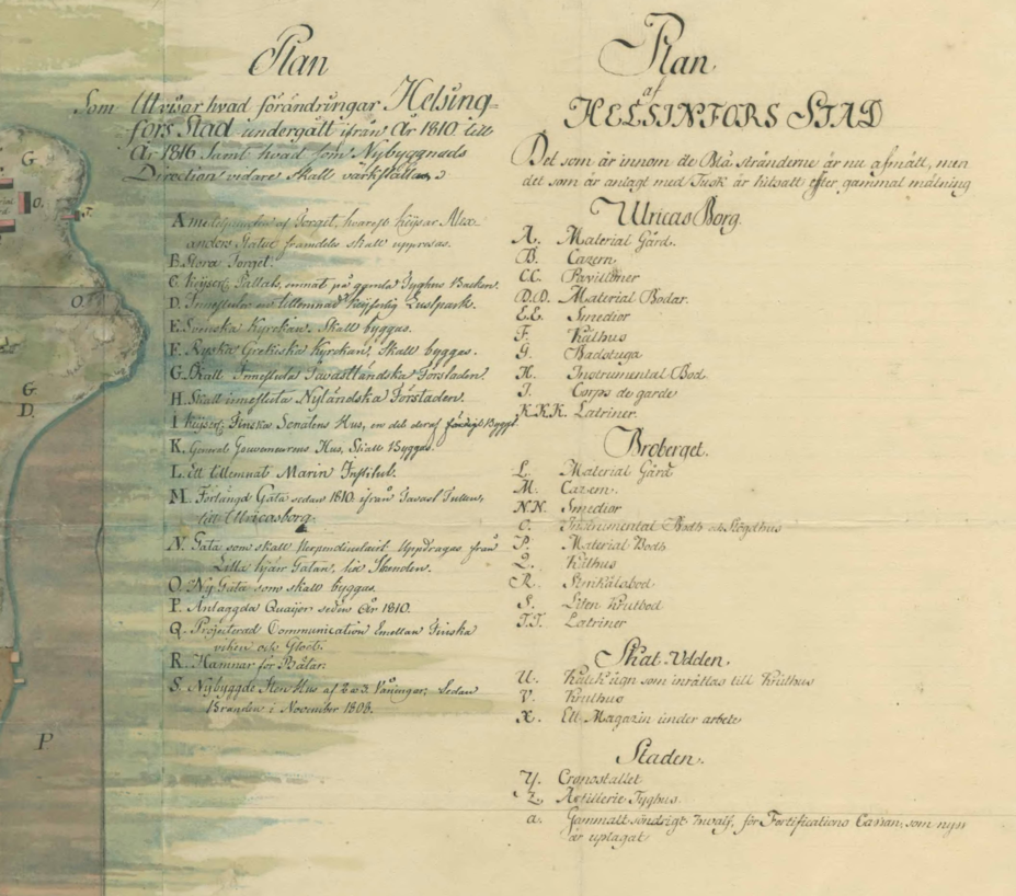 Ehrenströmin kartan selitykset