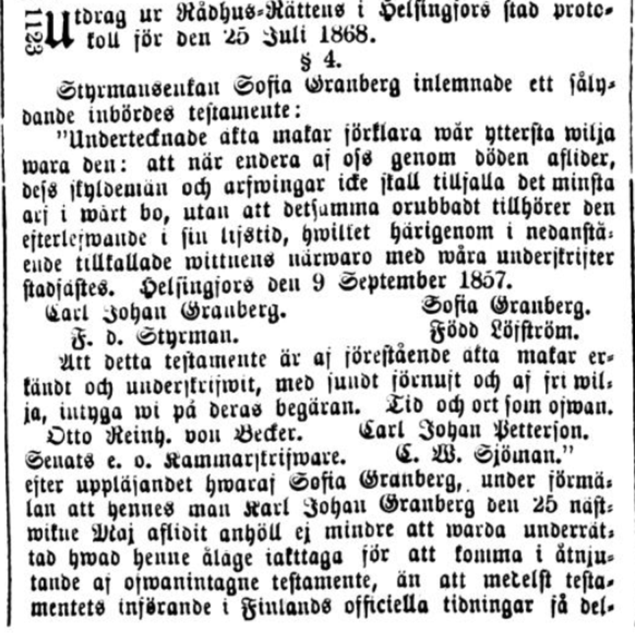 Finlands Allmänna Tidning 20.8.1868
