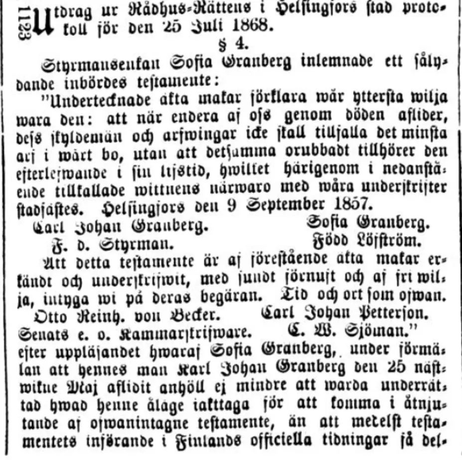 Finlands Allmänna Tidning 20.8.1868