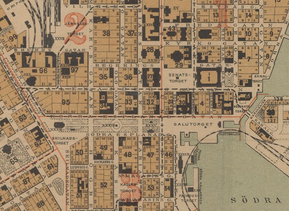 Helsingfors karta år 1900