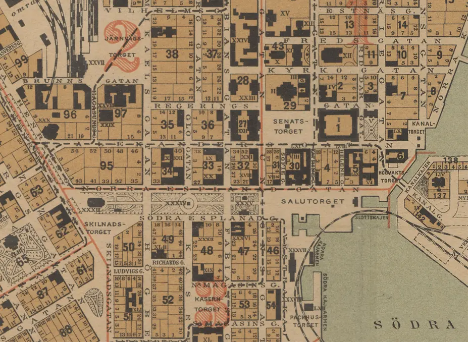 Helsingin karttaa 1900