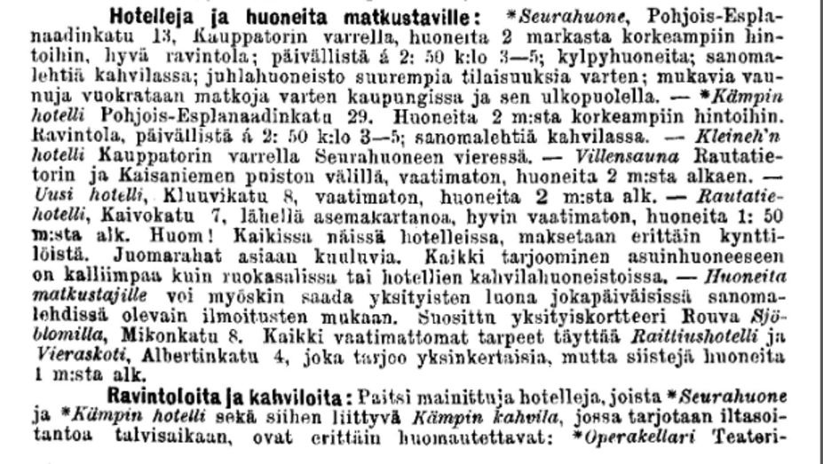 Hotelleja ja huoneita matkustaville