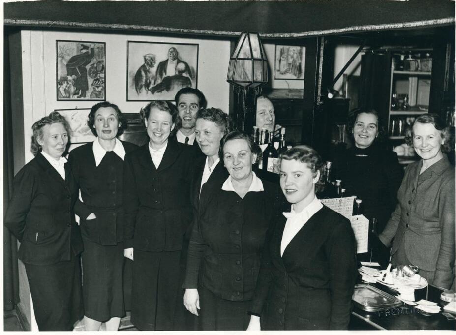 Restaurang Königs personal på 1950-talet