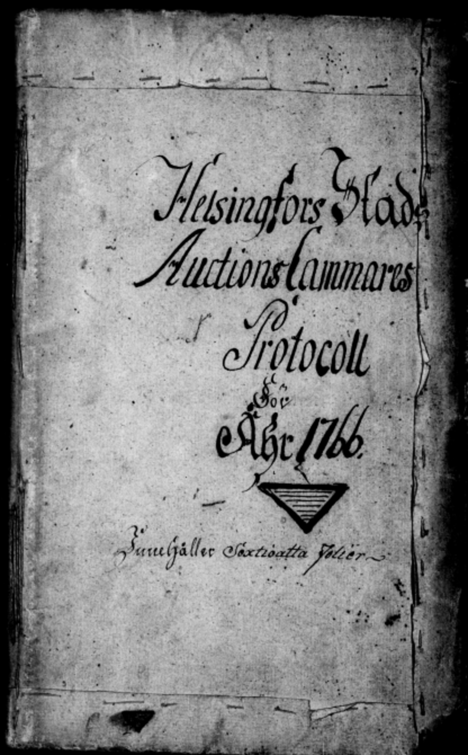 Huutokauppakamarin pöytäkirja 1766