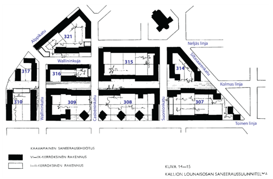 Berghälls schematiska saneringsförslag