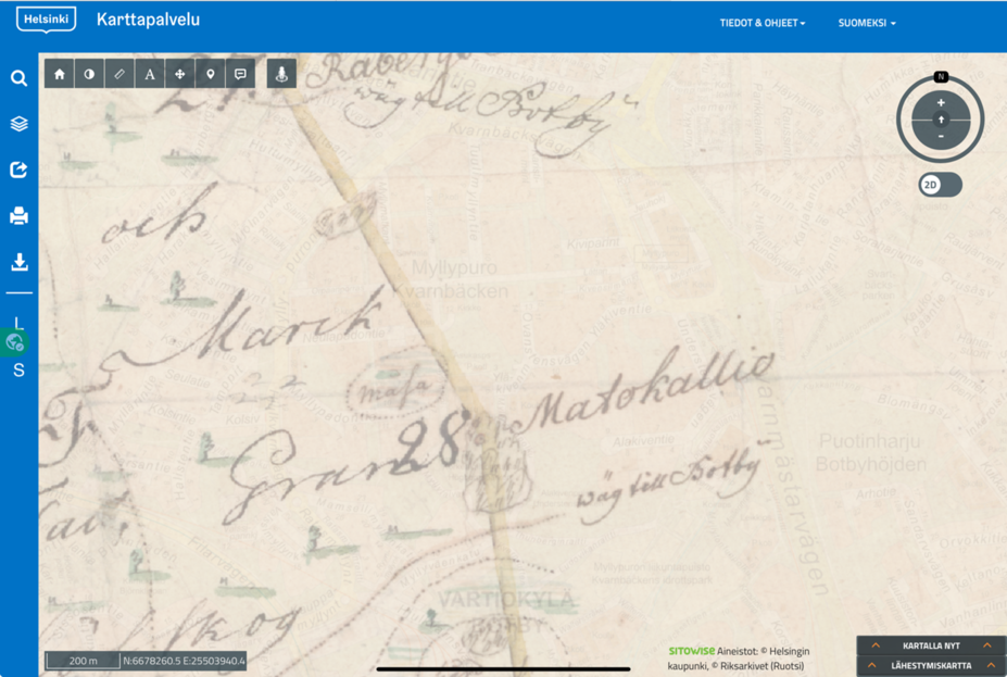 Pitäjänkartta 1749