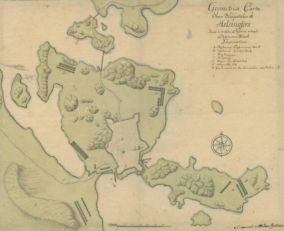 Venäläisten linnoittama Helsinki, 1720
