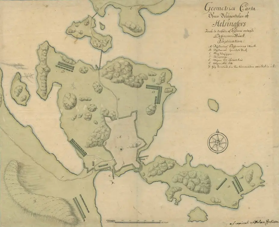 Venäläisten linnoittama Helsinki, 1720