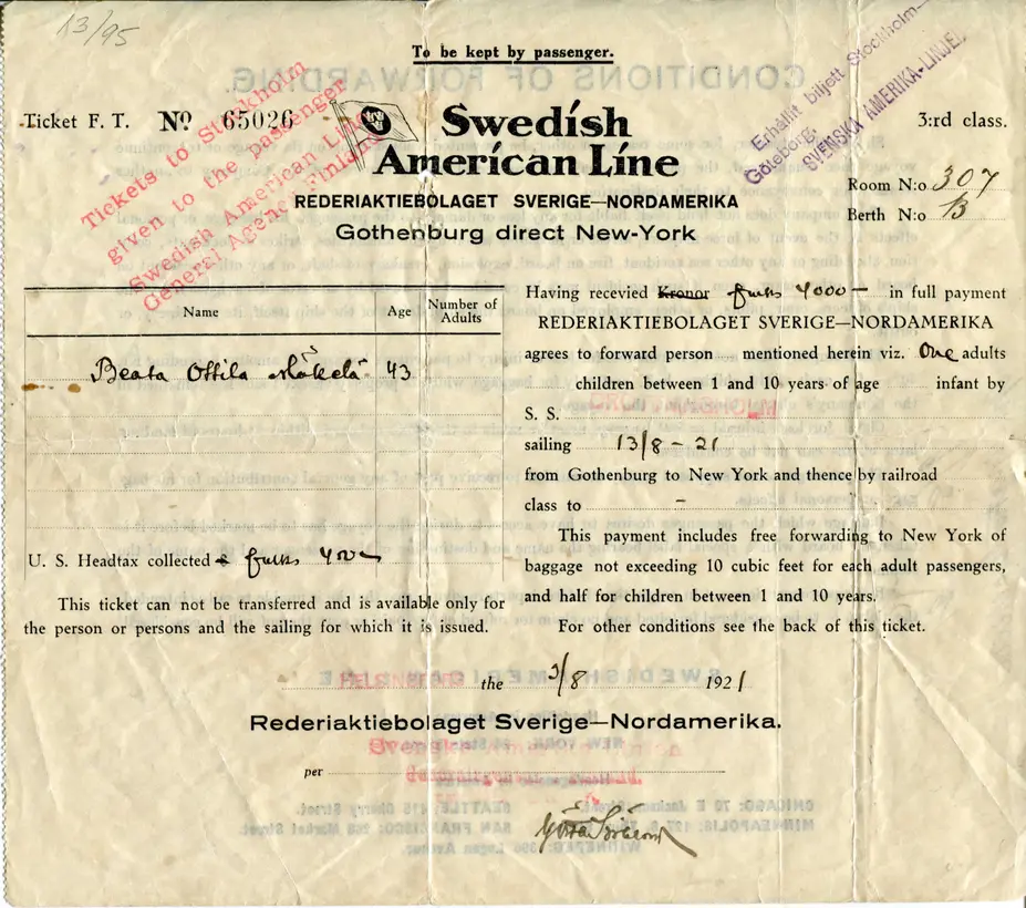 A ticket to America