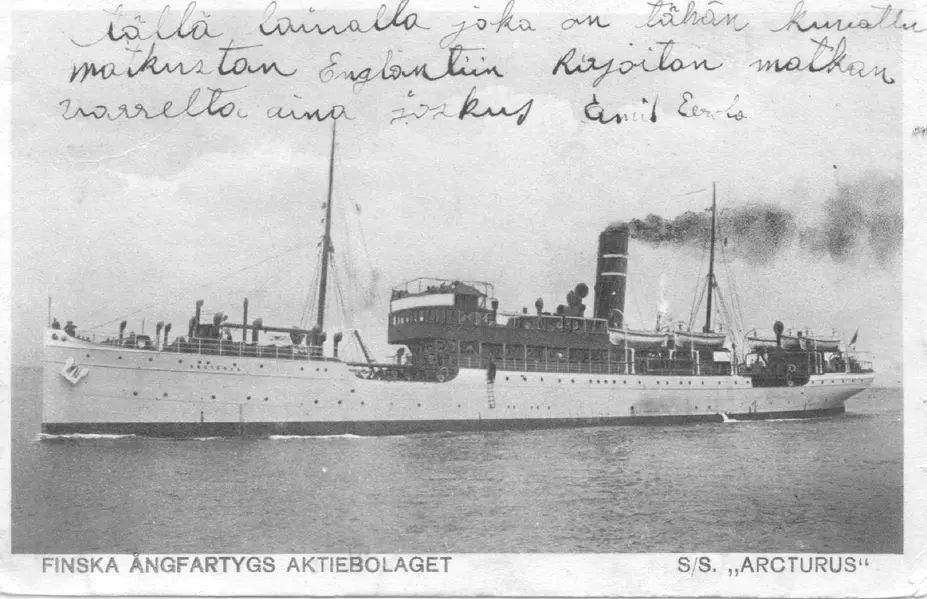 Postkort skickat av en emigrant