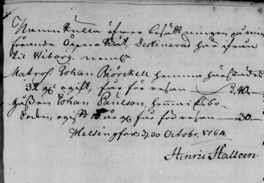 Pienaluksen miehistöluettelo