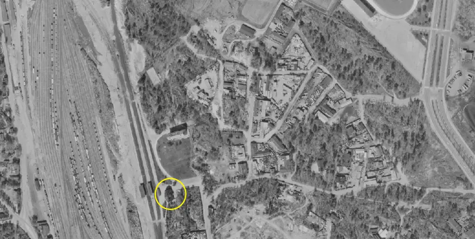 Flygbild från Östra Böle 1969