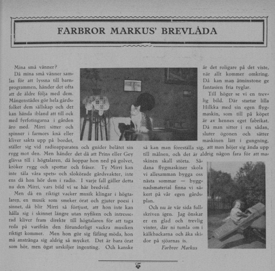 Farbror Markus brevlåda