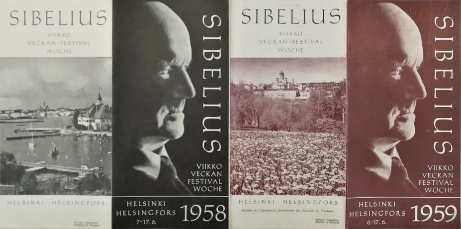Sibelius Week programme in 1958 and 1959