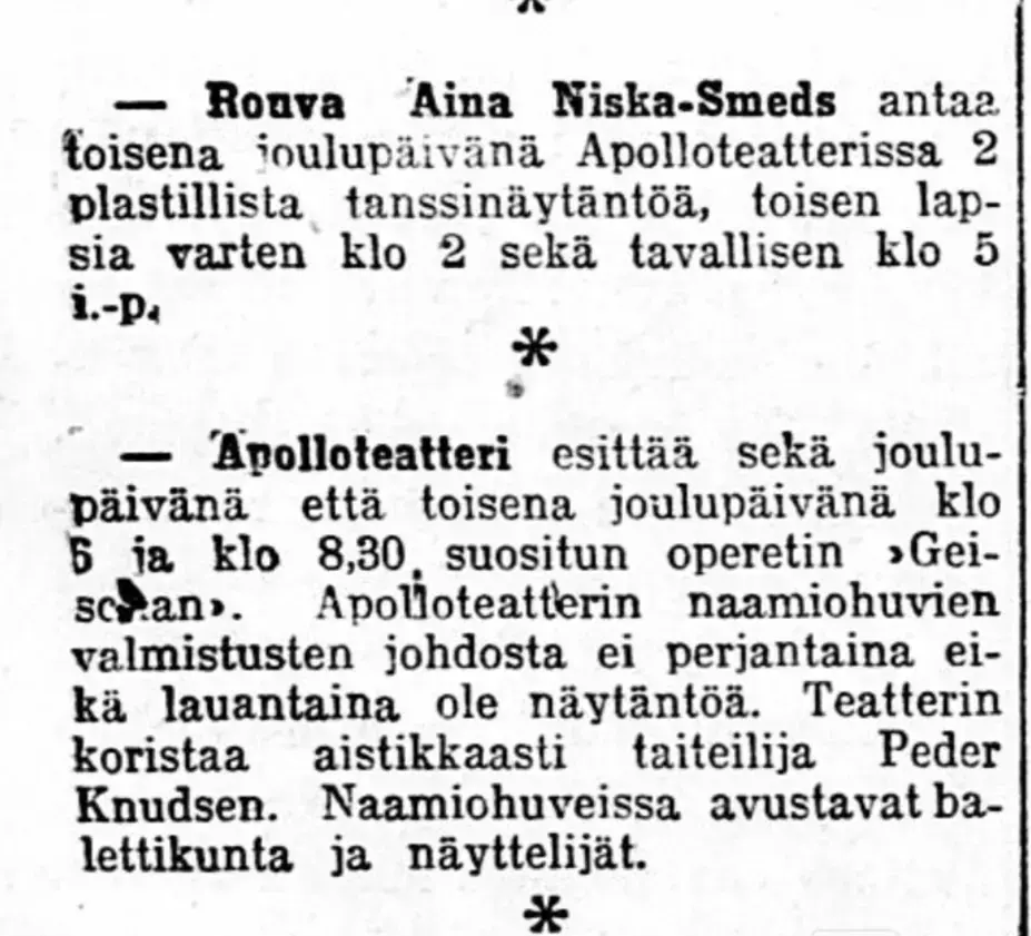 Uusi Suometar 24.12.1912
