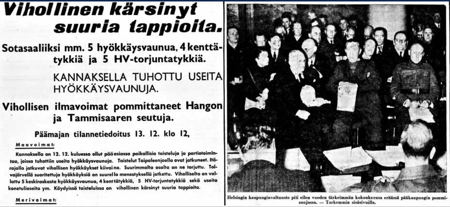 Kaupunginvaltuusto pommisuojassa