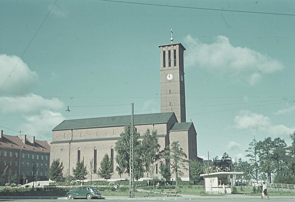 Paulus kyrka på 1940-talet. Foto: Museiverket / Aarne Pietinen