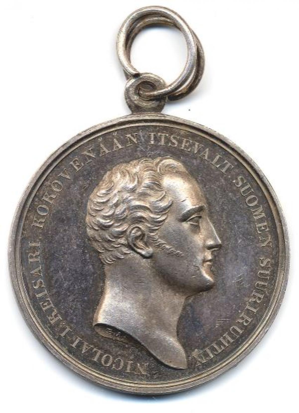 Medalj med kejsar i Nikolai I i sidoprofil