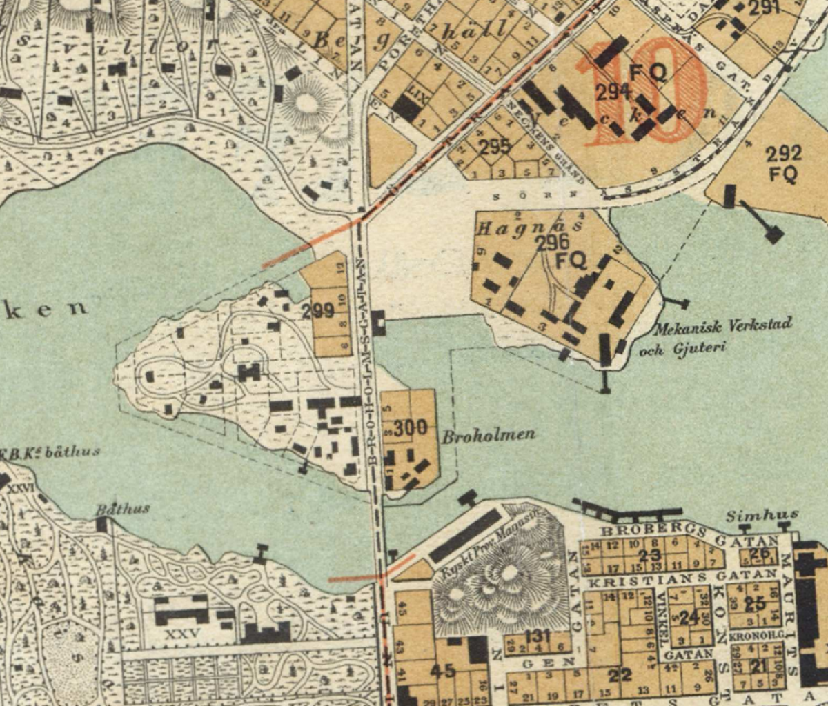 Hakaniemen kartta vuodelta 1900