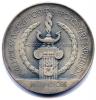 Helsingin jälleenrakentamisen aloittamisen 100-vuotismuistoksi lyöty mitali, jonka etupuolella ovat kuvattuna senaattori J. A. Ehrenström ja arkkitehti C. L. Engel. Mitali: Felix Nylund 1912, Suomen kansallismuseo, Finna.